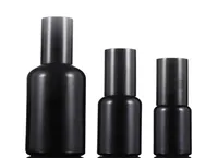 Shiny Black Glass Spray Bottle 10100ml Perfume Glass Mist Spray Essence Oil Bottle with Black Metal Sprayer Lids8363275