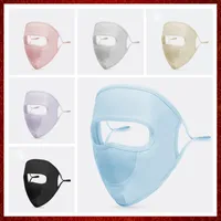 MZZ95 Summer Sunscreen Cycling Motorcycle Full Face Mask Earloop Breathable Face Cover Women Outdoor UV Sun Protection Face Shield