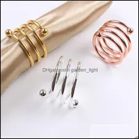 Napkin Rings Spring Design Metal Ring Holder Gold Sier Drop Delivery Home Garden Kitchen Dining Bar Table Decoration Accessories Oton0