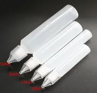 Tapa de cabeza de cristal transparente 10 ml15ml30ml50ml botellas de forma de lápiz botellas largas delgadas delgadas con punta delgada DHL7624013