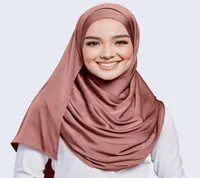 Ethnic Clothing Scarf Solid Colors Neckerchief Hijab For Women Silk Headband Hair Scarves Square Shawls Lady1568754