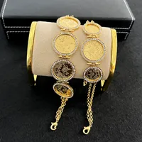 Charm Bracelets Herseygold Gold Plated Turkish Coin Bracelet Chain for Women Arabic Totem Charm Bracelets Muslim Wedding Jewelry Bridal Gifts 230113