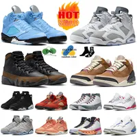Jumpman Retro 3 5 6 9 Basketball Shoes 6s Cool Grey Metallic Silver 3s Fire Red 5s UNC 9s Light Olive Georgetown Aqua Pine Green Bean Men Sneakers Outdoor Sports Trainers