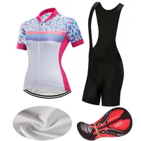 Rennsets 2023 Sommer Lycra Fahrradkleidung Frauen Labber Shorts Fashion Cycling Jersey Set Sportanzug weibliche Fahrradkleidung Skinsuit Kleid Kit Kit