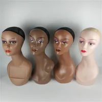 4style ABS Female Head Plus Size Mannequins Dummy Cosmetology with Long Neck Salon Acconciatura della bambola Testa per la parrucca che fa disparare E096