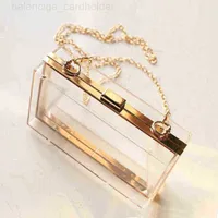SWDF New Acrylic Transparent Clutch Luxury Brand Women Messenger Evening Handbag Chain Shoulder Bag