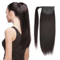 Lace S Bhf Tail Hoils Remy Styles européens droits 100g 100 Natural Horse Tail Clip in 230114