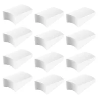 Aplicadores de esponjas de maquiagem algodão FRCOLOR 24PCS Triangular Puff Poff Facial Powder Cosmetics Blush (branco)