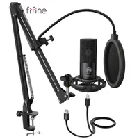 Microphones Fifine Studio Condenser USB Computer Microphone Kit avec support de choc à bras de ciseaux réglables pour YouTube Voice Overs T669 230113