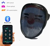 Bluetooth DIY po animation Glowing Face Mask APP Control Luminous Mask Smart LED Facechanging Lightemitting Party Mask Christ2494880765