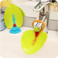 Kitchen Faucets 1PC Cute Shape Baby Faucet Extender Leaf Design Kids Hand Washing Sink Gift Plastic