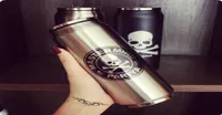 Tes Creative skull Stainless Steel Juice Candy Color Drink Cans T Portable Unisex Students Personality Trendy Straw Cu8590584