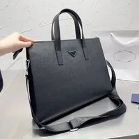 luxurys designers laptop bags men briefcases business trip office leather handbag messenger high capacity shoulder handbags versatile letters geometric good