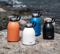 Tes 1500ml Double Stainless Steel T Mug With Straw Portable Outdoor Sport Vacuum Flask Climbing Camping Thermal Bottle7012773