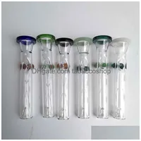 Other Smoking Accessories Colorf Glass Filter Tips Tube Moutiece 6 Color Pipe For Hookahs Bongs Water Ash Catcher Oil Rigs Bubblers Dho14