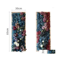 Decorative Flowers Wreaths Home Decor Artificial Decorated Plants Background Wall For Decoration Dried Flower Po Frame Valentines Dhq3Z