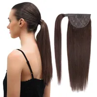 Lace S Bhf 100 Human Hair Tail Brésilien Remy Wrap autour de la cabinet 120g de cheveux Naturel Tail raide 230114