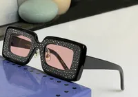 Designer rettangolo occhiali da sole 0974 Black Pink Women Men Sonnenbrille Sun Glasshi all'aperto UV400 Protezione Eyewear des Lunettes de Soleil con scatola