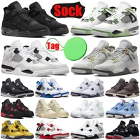 Jumpman 4 4s mens womens basketball shoes Military Black Cats Canvas Sail White Oreo Blue Midnight Navy Violet Ore trainers sports sneakers