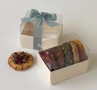 ギフトラップマカロンクッキーパッケージングボックス透明な誕生日パーティーベイクケーキパンデザートパッキングベーカリードーナツペストリー