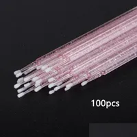 Escovas de maquiagem 100pc/bolsa de cristal de cristal Microbrush cílios Extensão Extensão Individual Lash Remoção de swab Micro Brush para cílios Too dhdmj