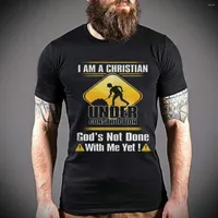 남자 T 셔츠 남자 여자 나는 건축중인 기독교인입니다.
