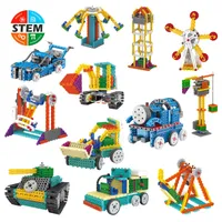 Blocks Children Electric Toys DIY Building Assembled Train Car And Other Model STEM Educational 230113