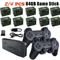 Game Controllers Joysticks 2Pc 4Pc M8 Stick 4K Video Console 10000 s 64Gb Retro s Handle Wireless Controller for Ps1 GB Gba Drop 230113