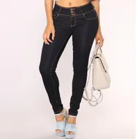 Jeans para mujeres Levantamiento de la cadera de mujeres Slim Fiting Pequeños Pantalones de mezclilla Pantalones de jean para mujeres sudor para mujeres