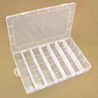 Cajas de almacenamiento Bins Yinuo 28 Componentes de plástico transparentes de plástico de plástico transparentes de compartimento Joyería