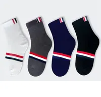Strumpor underkläderdesigner Thom Luxury Mens Womens Brown Cotton Sock Classic Letter Bekväm moderörelse Stocking A3
