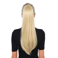 Lace S Bhf Human Hair Tail Brésilien Remy Wrap raide autour de la coiffe
