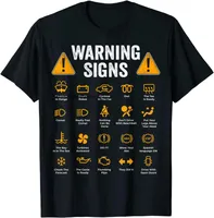 Men's Polos Funny Driving Warning Signs 101 Auto Mechanic Gift Driver T Shirt Fashion Casual T Shirt Cotton Mens Tops Tees 230114