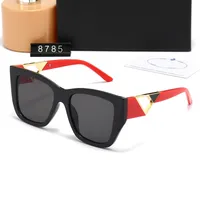 Designer 2023 Lunettes de soleil de luxe Classic Eyeglass Goggle Fashion 8785 Ext￩rieur plage Sun Glasses for Man Woman Mix Color Facultatif Triangulaire en option