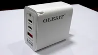 Olesit 65W Gan Wall Charger Double PD3.0 Type-C и QC3.0 USB-A Fast Зарядка 3-портаж