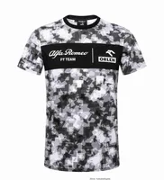 Formula One Tişörtler Alfa Romeo F1 Team Test Miral Tasarımı T-Shirt Yaz Erkekler Açık Rahat Tshirt Sports Top