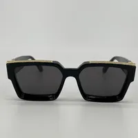 Millionaire Okulary przeciwsłoneczne dla mężczyzn i kobiet kwadratowe pełne ramy Vintage 1165 1.1 unisex błyszczące złoto dobra sprzedaż najwyższej jakości 96006