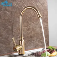 Faucets Doodii Hot and Cold Water Classic Kitchen Mixer Space Aluminiming Anodizing Swivel Basin Faucet 360度回転0115