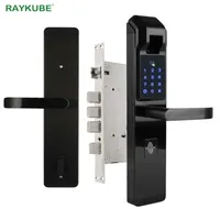 RAYKUBE Biometric Fingerprint Door Lock Intelligent Electronic Lock Fingerprint Verification With Password RFID Unlock RFZ3 2018415403