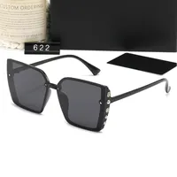 Luxe designer merk zonnebrillen ontwerper zonnebril Hoogwaardige 622 bril Women Men Men Glazen Zonneglas UV400 Lens Unisex met doos