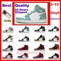 Jumpman 1 Men High Shoes Mid Sports Basketball 1S Paris Shadow Turbo Luncky Arctic Royal Ho0925 Blue Light Lace-Up Foot Leather Hococal Hyper Royal Sneakers