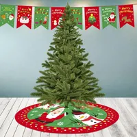 Weihnachtsdekorationen 33 -Zoll -Baumrock -Dekoration Weihnachtsfloor Matte Home Party Natal Navidad Noel 2023 Jahr Vorräte Ornament