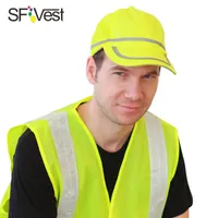 High Visibility Reflective Baseball cap yellow safety hat work helmet