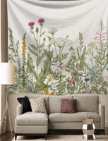 Tapestries Colorful Floral Plants Tapestry Digital Printed Wall Hanging For Living Room Bedroom Decora6716494