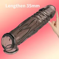 Adult Massager Sexy Toys Penis Ring e Enlargement Sleeve for Men Reusable Cock Extender Ejaculation Delay