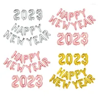 Party Decoration 16inch Happy Year 2023 Colorful Foil Balloons Merry Christmas Alphanumeric Decor Supplies