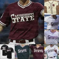 Jerseys Baseball Baseball Baseball Jerseys Jerseys NEW College Baseball Wears 2021 NCAA Mississippi State College Baseball jerseys Allen Log