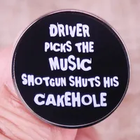 American TV series brooch Evil Power lapel pin clothing hat badge jewelry gift driver picks the music shoutgun shuts his cakehole pin