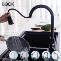 Kitchen Faucets Kitchen Faucet Black Kitchen Tap Pull Out Kitchen Sink Mixer Tap Brushed Nickle Stream Sprayer Head Chrome Kitchen Water Tap 230114