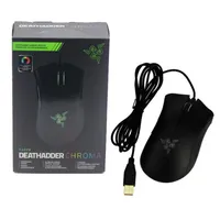 Razer DeathAdder Essential Wired Gaming Mouse Mouse 6400DPI光学センサー5ラップトップPCゲーマー用の独立したボタン